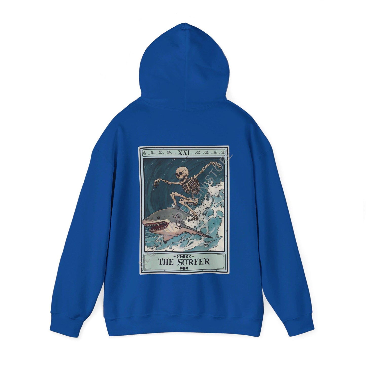 The Surfer Tarot Card Hoodie, Surfing Hoodie for Surfer, Beach Lover Ocean Life