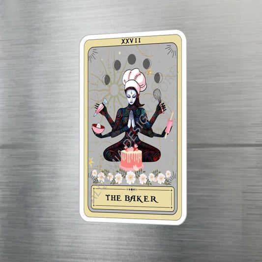 Baker Tarot Card Vinyl Sticker - Waterproof 3 x 4 Baking Laptop Decal