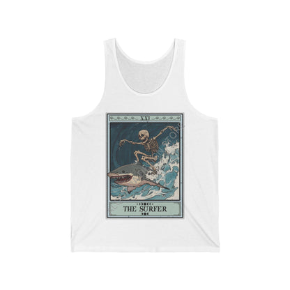 The Surfer Tarot Card Tank Top, Surfing Shirt, Beach Tee Ocean Lover Sea Life
