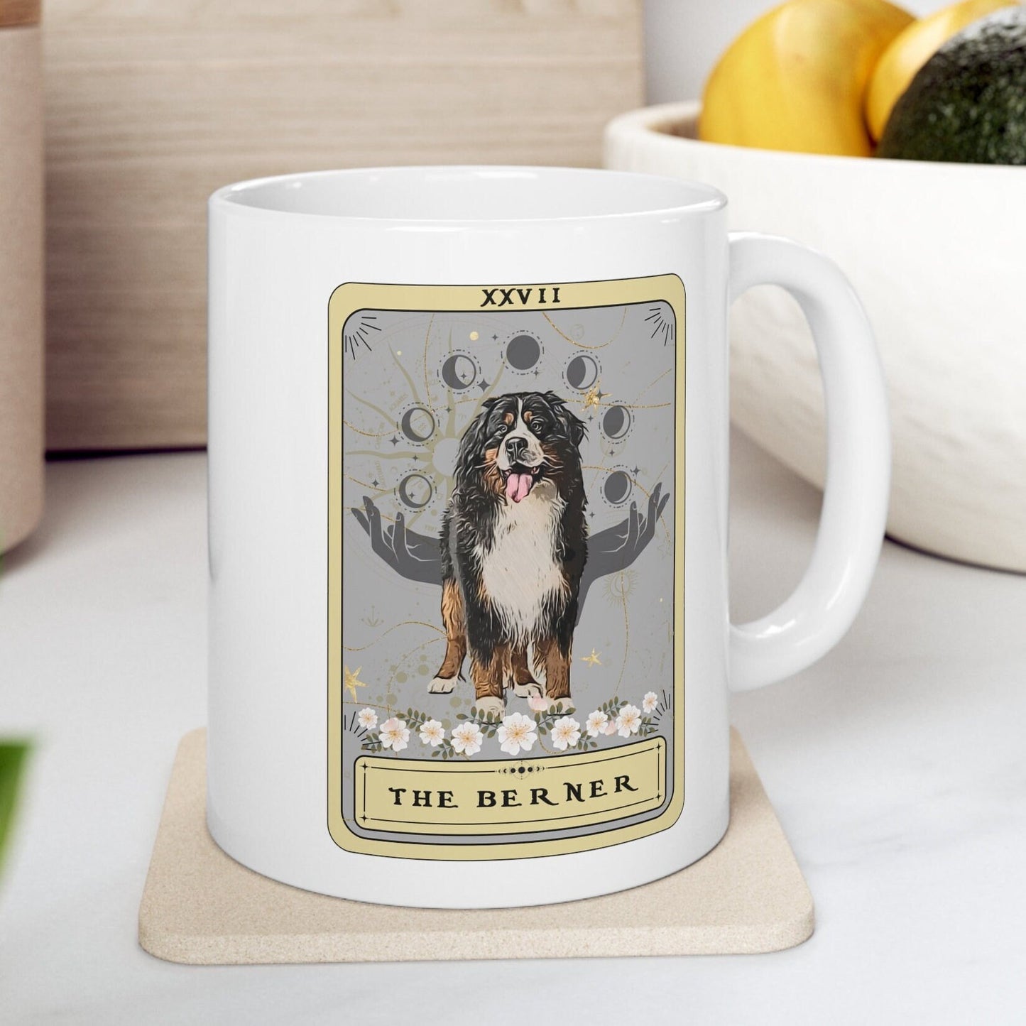 Bernese Mountain Dog Tarot Card Mug - Gifts for Berner Owners and Moms