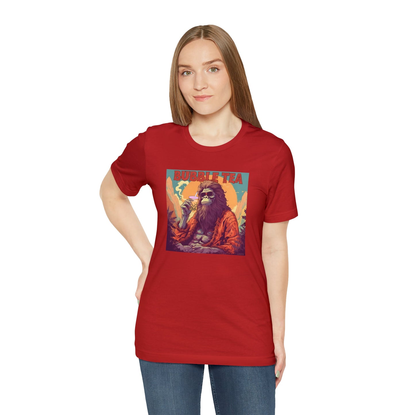 Bigfoot Boba Tea Shirt, Bigfoot Bubble Tea Shirts Boba Gifts