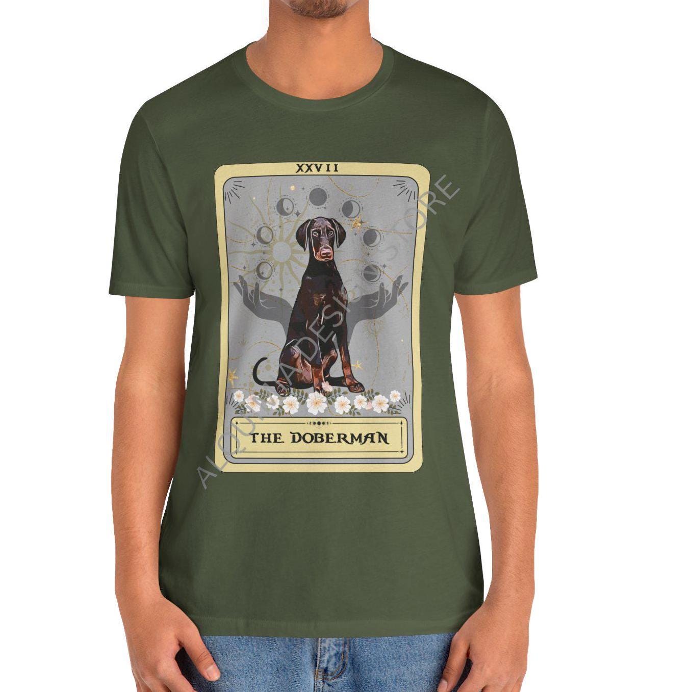 Red Doberman Tarot Card Shirt - Gifts for Doberman Owners
