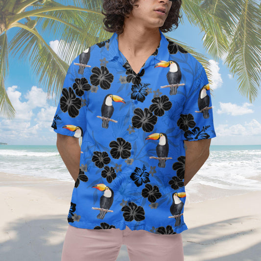 Toucan Hawaiian Shirt, Bird Lover Shirt Toucan Short-sleeve Hawaiian Shirt Birdwatching Shirt Bird Watching
