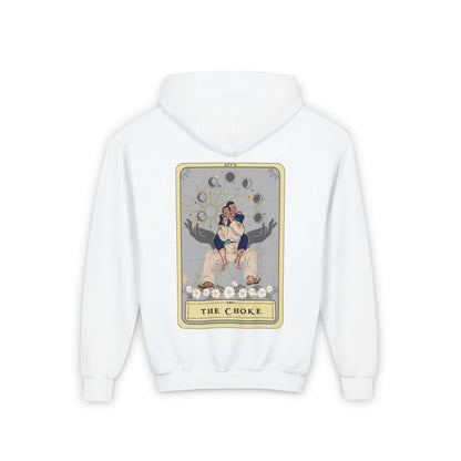 Jiu Jitsu Youth Hoodie, The Choke Tarot Card JiuJitsu YOUTH SIZE Hooded