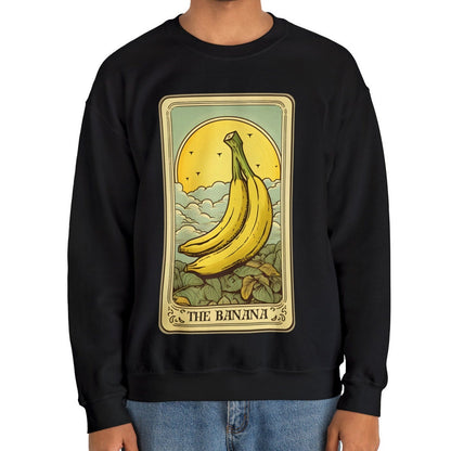 Banana Sweatshirt, The Banana Tarot Card Sweatshirt, Banana Lover Gifts Fruit