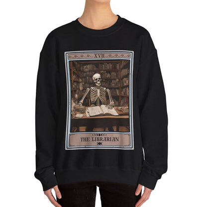 The Librarian Tarot Card Sweatshirt, Book Lover Reading Sweater