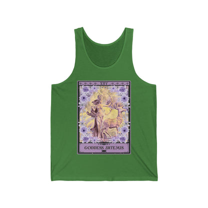 Goddess Artemis Tarot Card Tank Top, Greek Goddess Shirt Greek Mythology