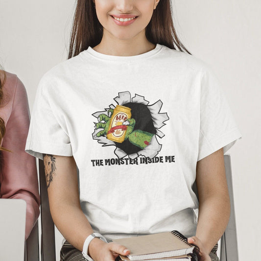 Halloween Beer Shirt - The Monster Inside Me Bartender Gift