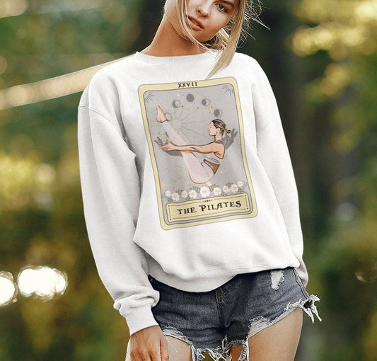 Pilates Sweatshirt, The Pilates Tarot Card Sweatshirt, Pilates Gift