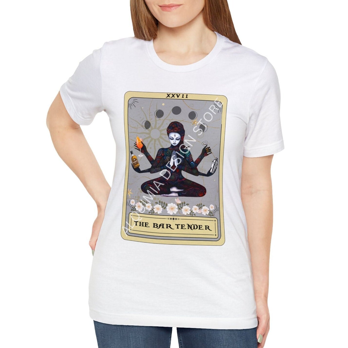 Bartender Goddess Tarot Card Shirt - Gift for Bartending Women