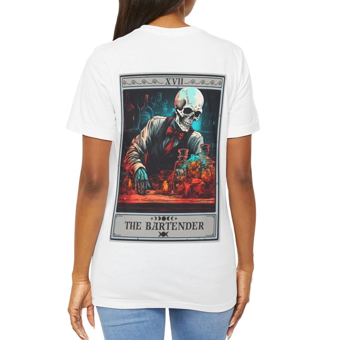 Bartender Tarot Card Shirt - Back Print Bartending Gift