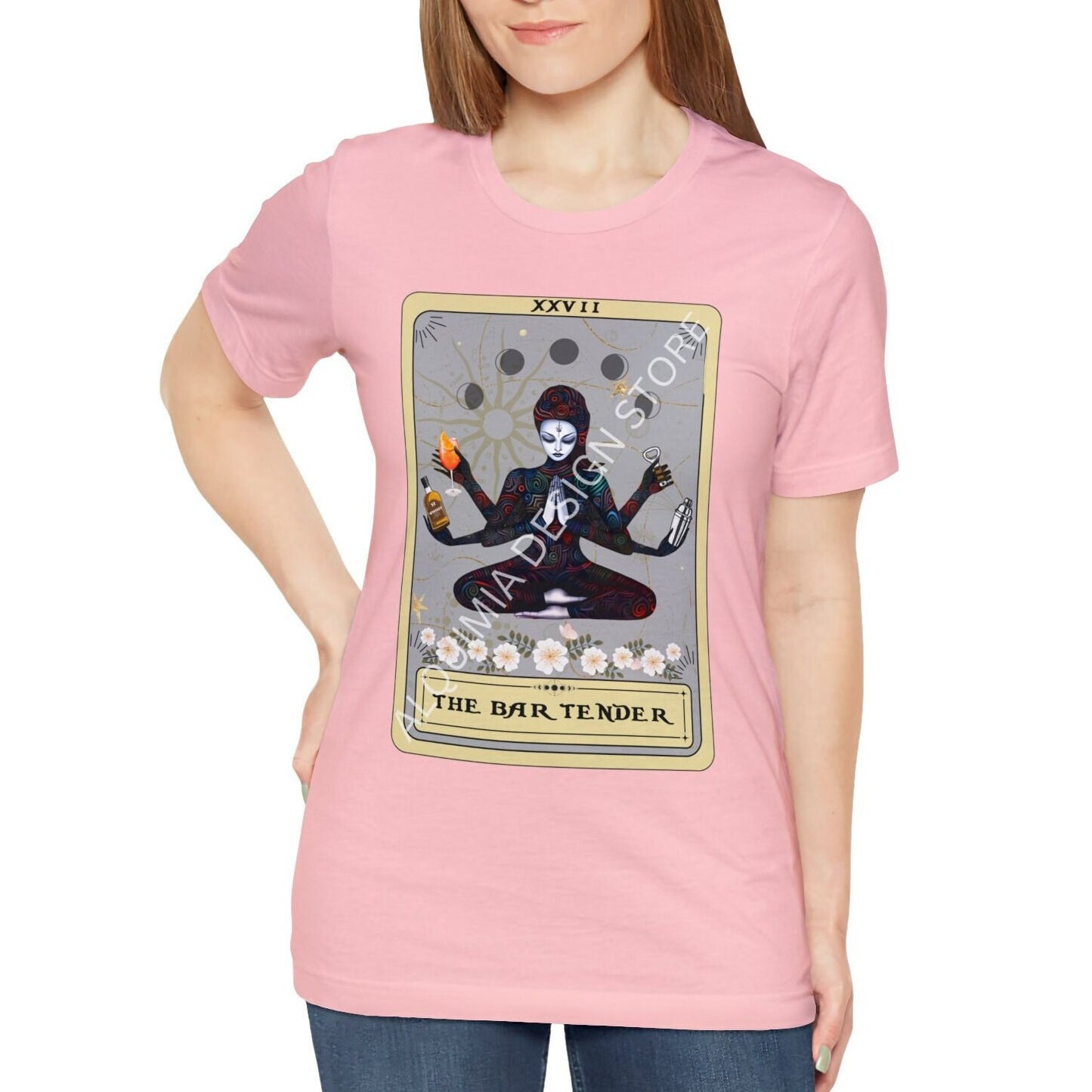 Bartender Goddess Tarot Card Shirt - Gift for Bartending Women