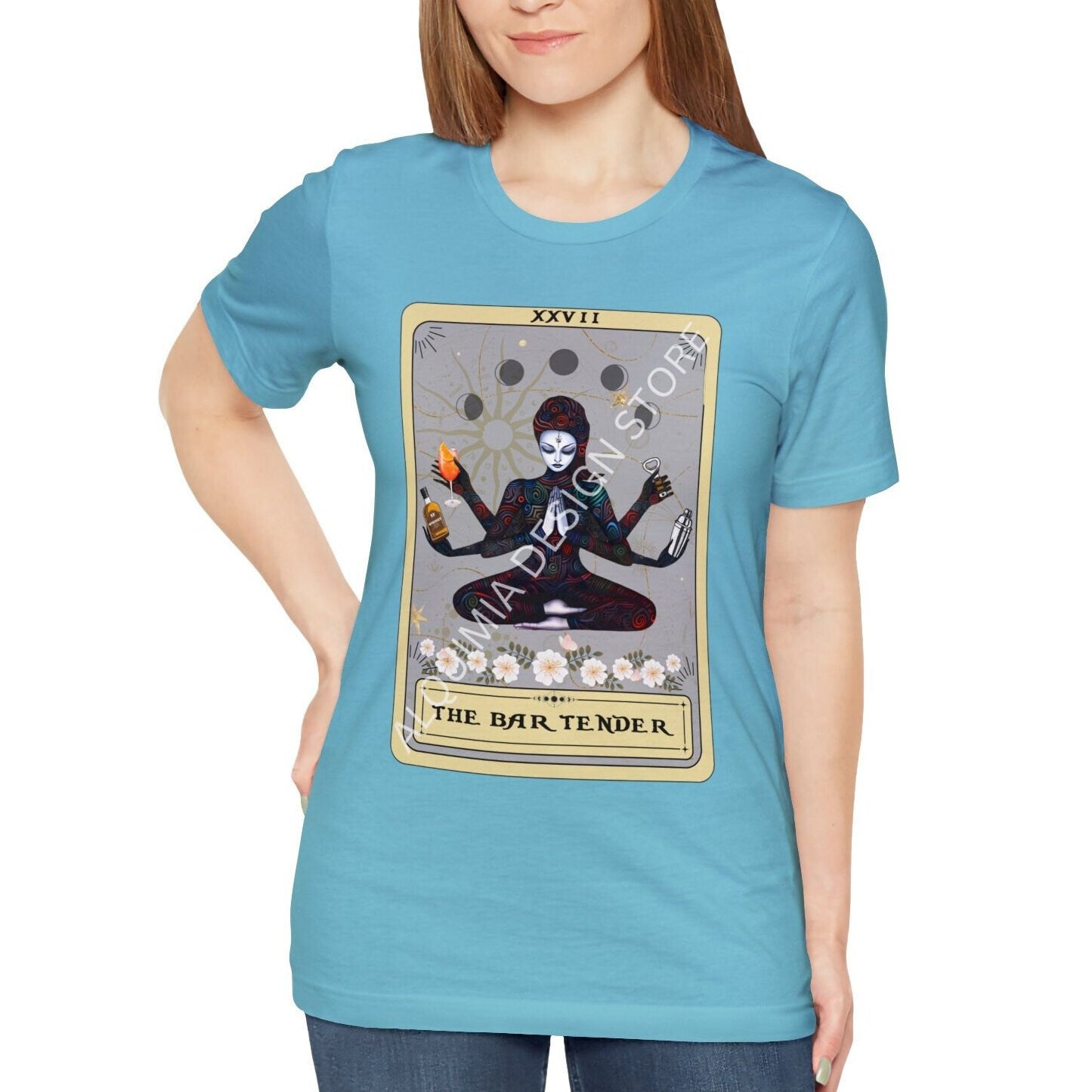 Bartender Goddess Tarot Card Shirt - Gift for Bartending Women