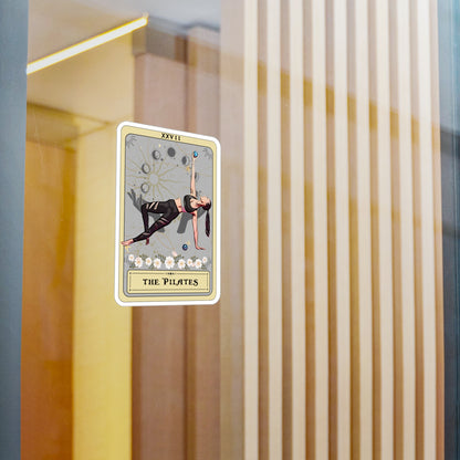 The Pilates Tarot Card Sticker, Pilates Pose