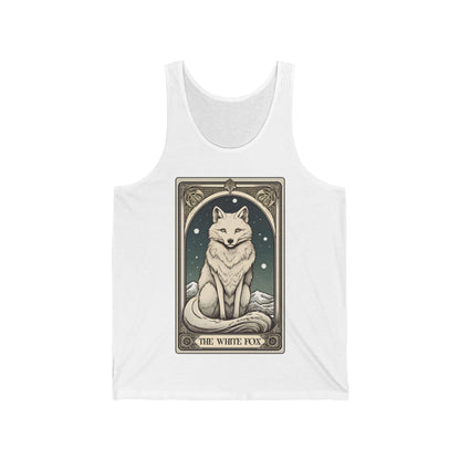 The White Fox Tarot Card Shirt, White Fox Shirt Arctic Fox Tank Top Wild Animal