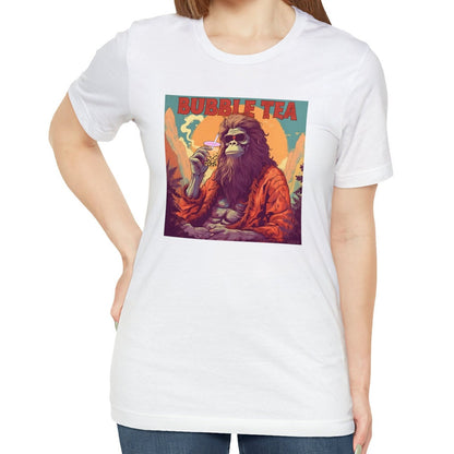 Bigfoot Boba Tea Shirt, Bigfoot Bubble Tea Shirts Boba Gifts