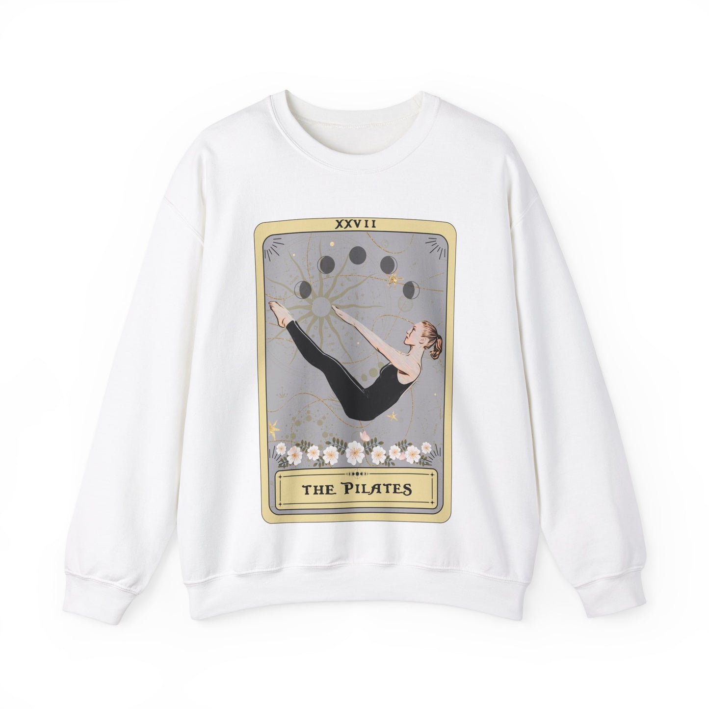 The Pilates Tarot Card Sweatshirt, Pilates Pose Crew Neck