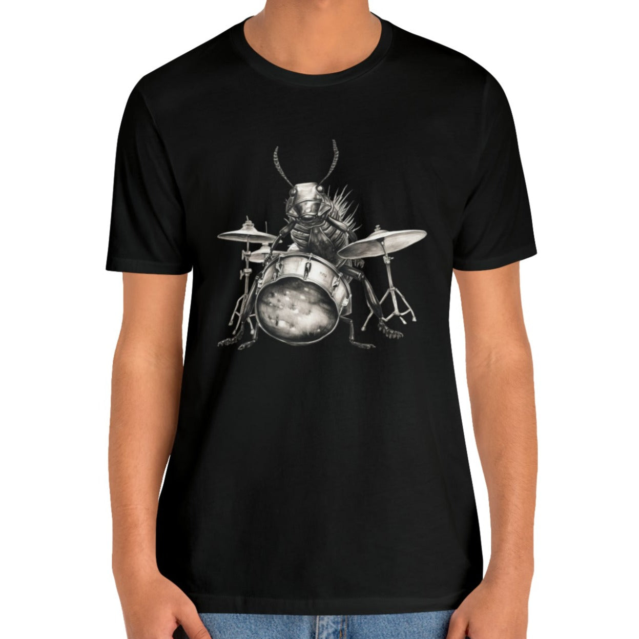 Cockroach Playing Drums Shirt Cockroach Shirt Drummer Gift