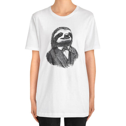 Sloth Shirt, Sloth Wearing Expensive Suit White T-Shirt