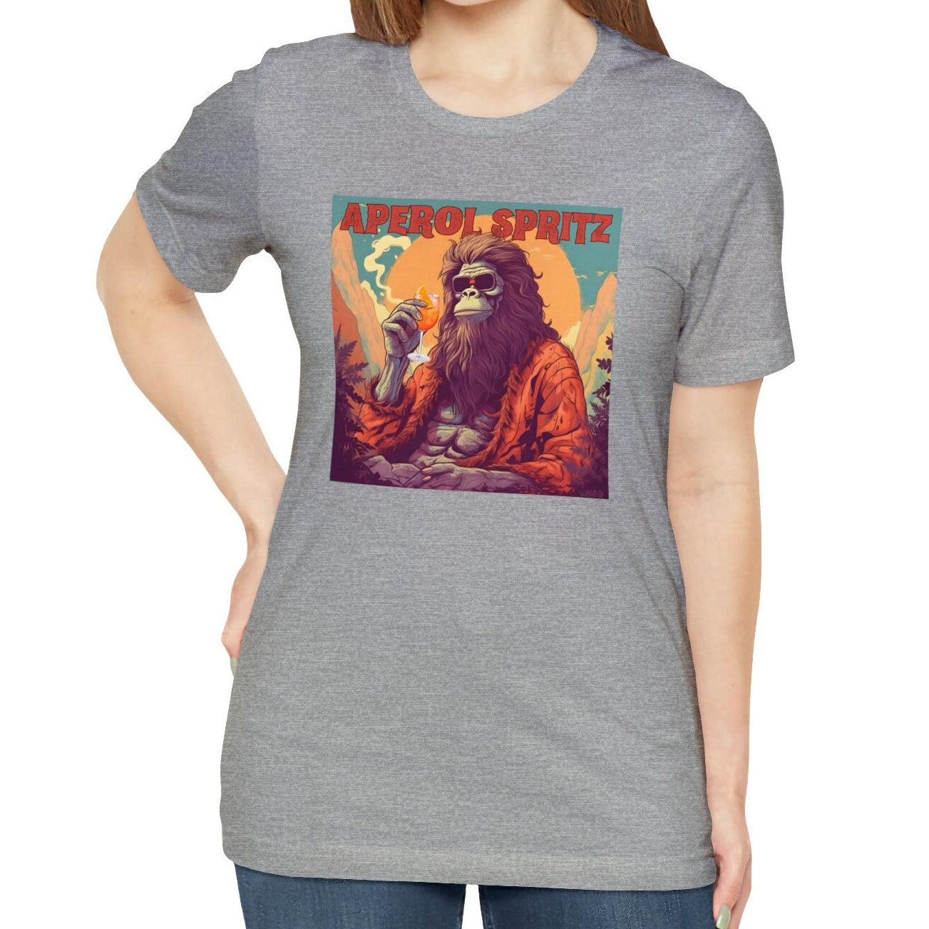 Bigfoot Aperol Spritz Shirt, Bigfoot Cocktail Shirts Aperol Spritz Gifts