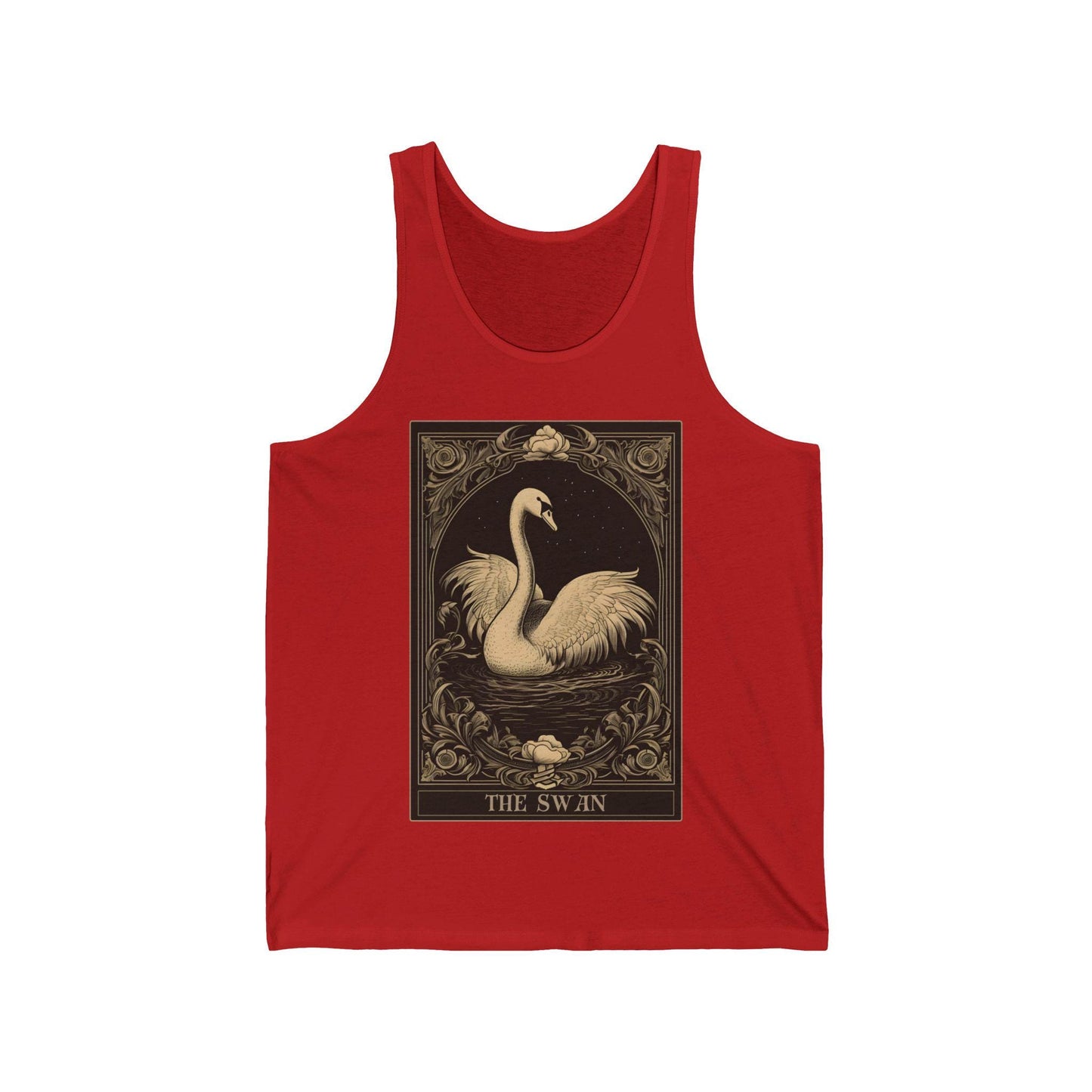 The SwanTarot Card Tank Top, White Swan Shirt Animal Lover