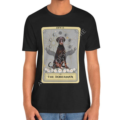 Red Doberman Tarot Card Shirt - Gifts for Doberman Owners