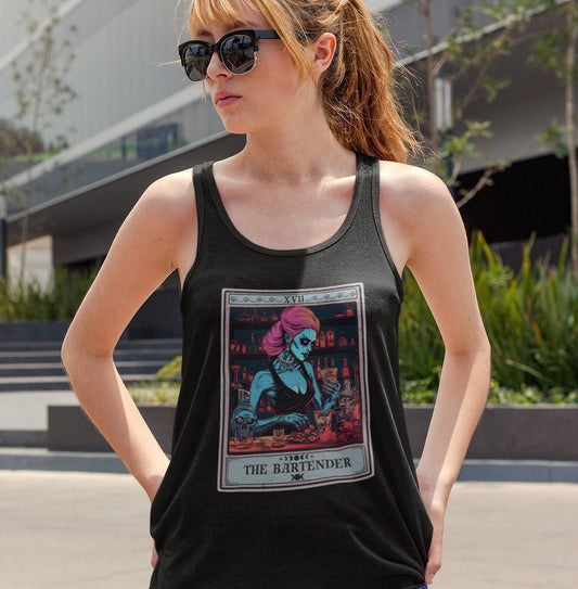 Bartender Tarot Card Tank Top - Womens Bartending Shirt