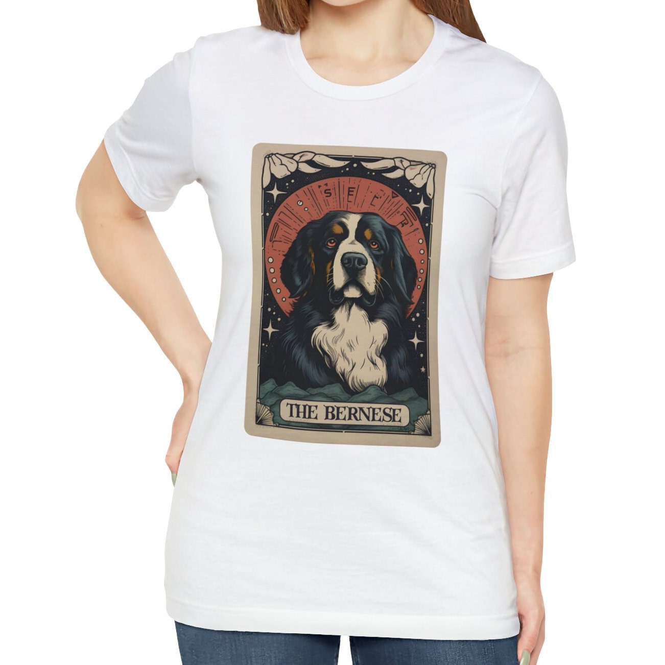 Bernese Mountain Dog Tarot Card T-Shirt - Dog Mom Gift
