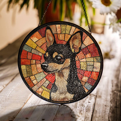 Chihuahua Suncatcher Window Hanging Ornament Dog Lover Gift