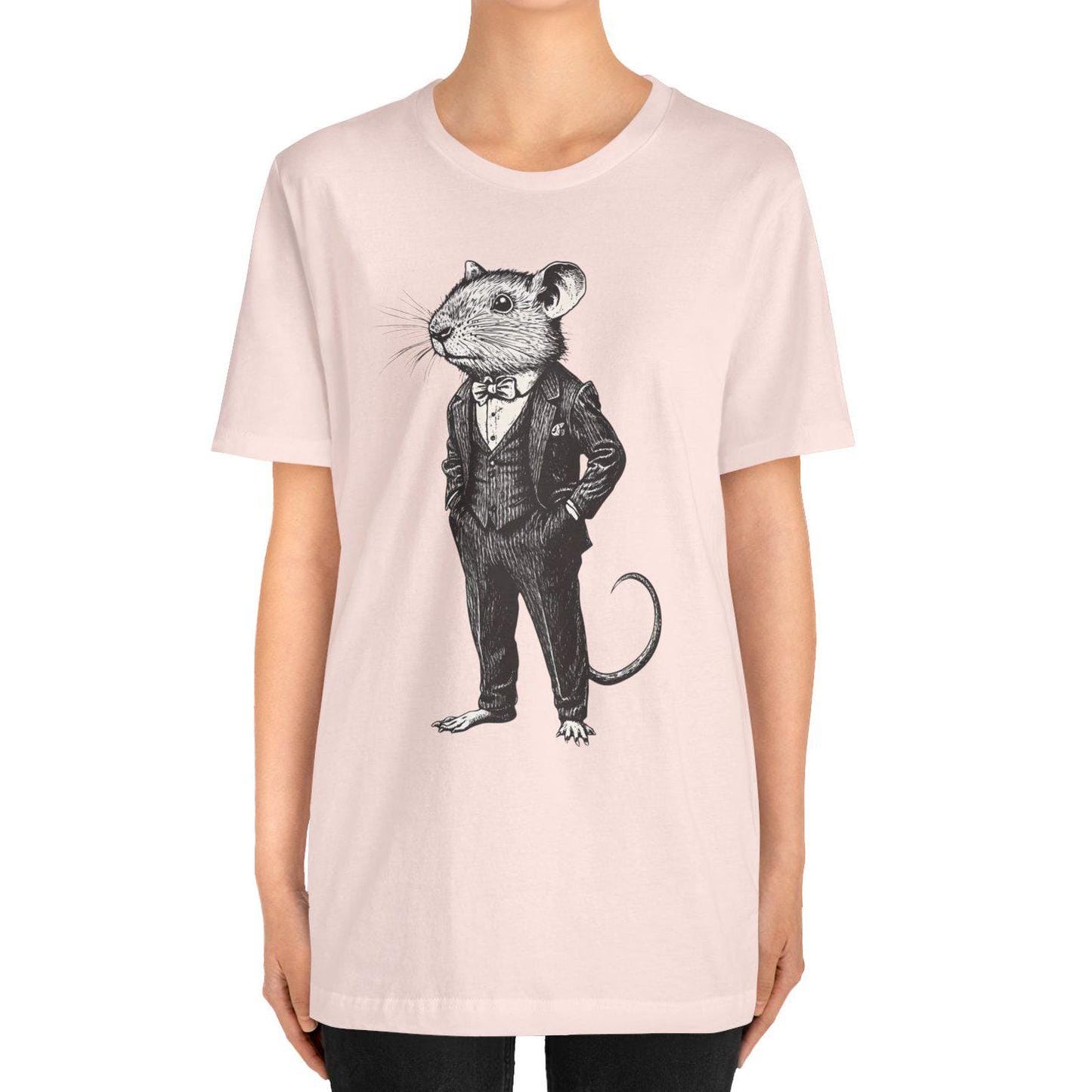 Rat T-Shirt, Rat Wearing Expensive Suit Shirt Stylish Rat