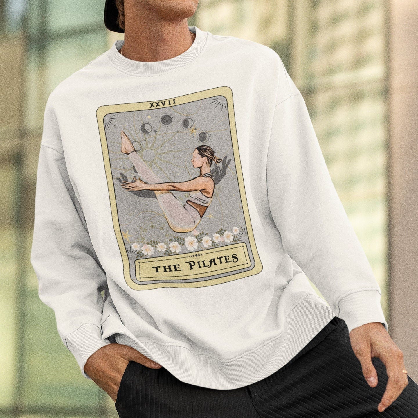 Pilates Sweatshirt, The Pilates Tarot Card Sweatshirt, Pilates Gift