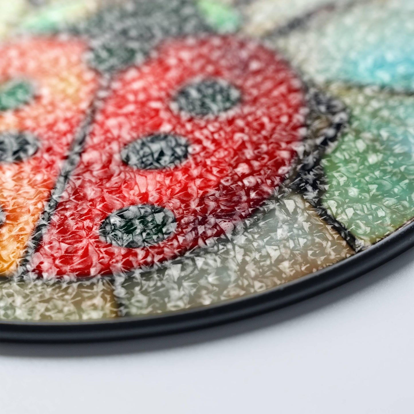 Ladybug Stained Glass SunCatcher Lady Bug Art Window Hanging Good Luck