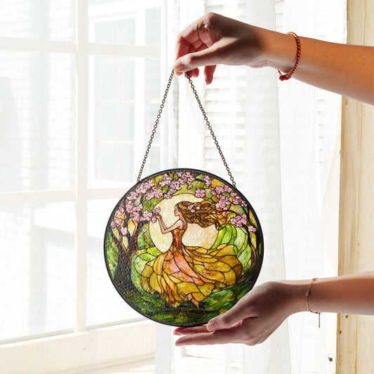 Spring Stained Glass Spring Equinox SunCatcher Ostara Light Catcher Window Hanging