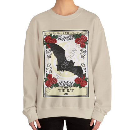 Bat Sweatshirt, The Bat Tarot Card Sweatshirt, Bat Lover Gifts
