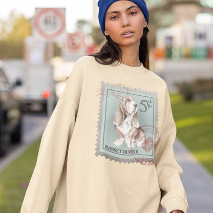 Basset Hound Sweatshirt - Cute Basset Mom Crew Neck Gift