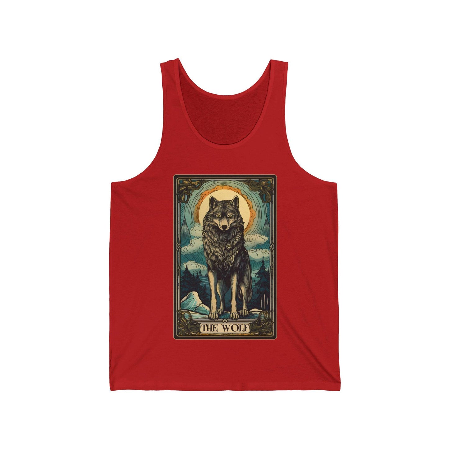 Wolf Tank Top, The Wolf Tarot Card Shirt, Wild Animal Lover Gift