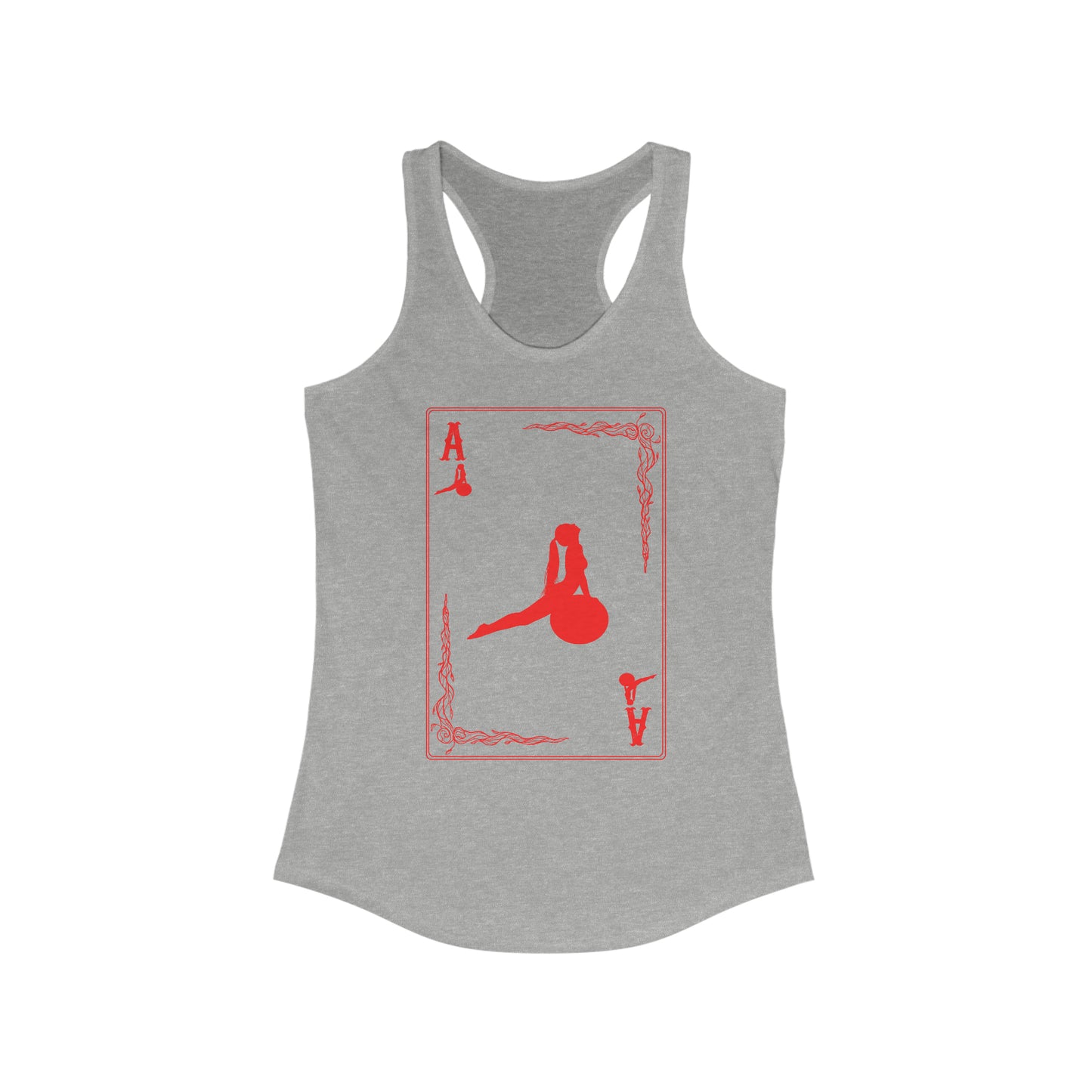 Ace of Pilates Red Poker Card Tank Top