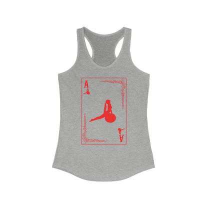 Ace of Pilates Red Poker Card Tank Top