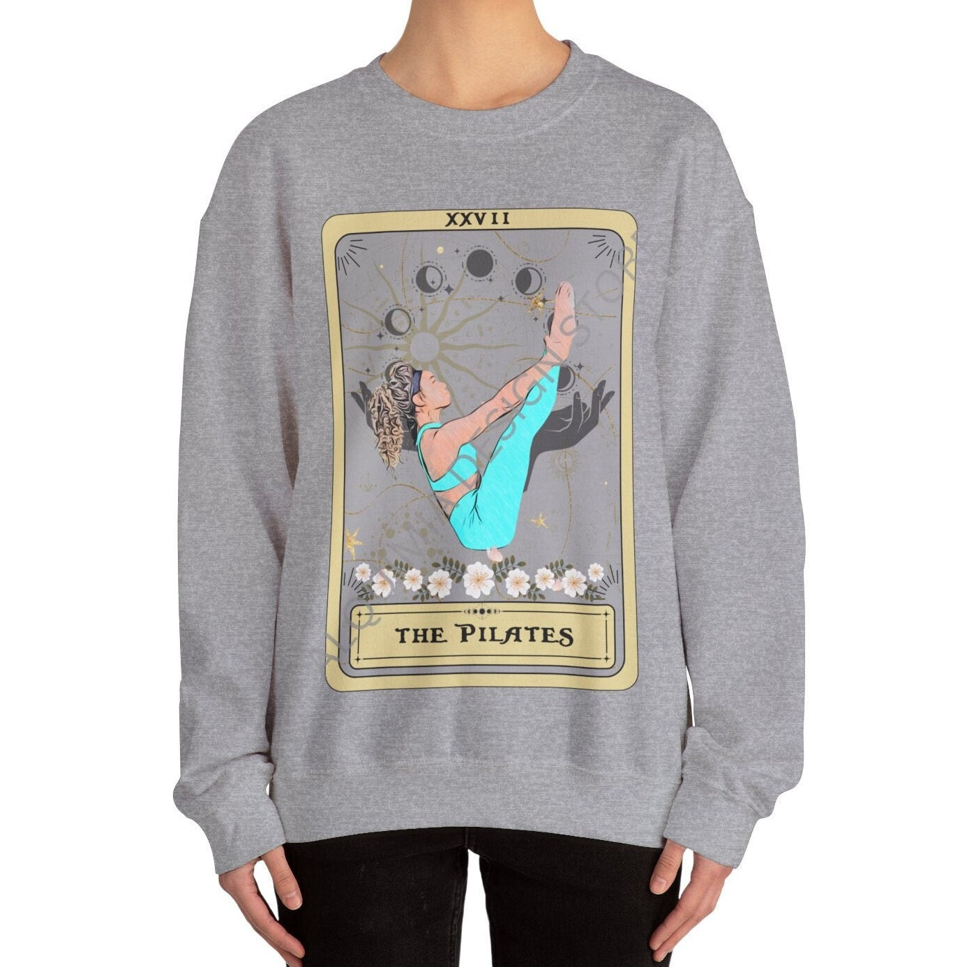 Pilates Sweatshirt, The Pilates Tarot Card Sweatshirt, Pilates Lover Gift