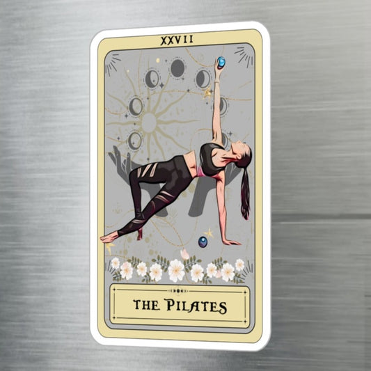 The Pilates Tarot Card Sticker, Pilates Pose
