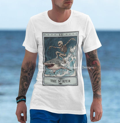 The Surfer Tarot Card Shirt, Surfing T-shirt Beach Lover Ocean Life Surfer Gifts