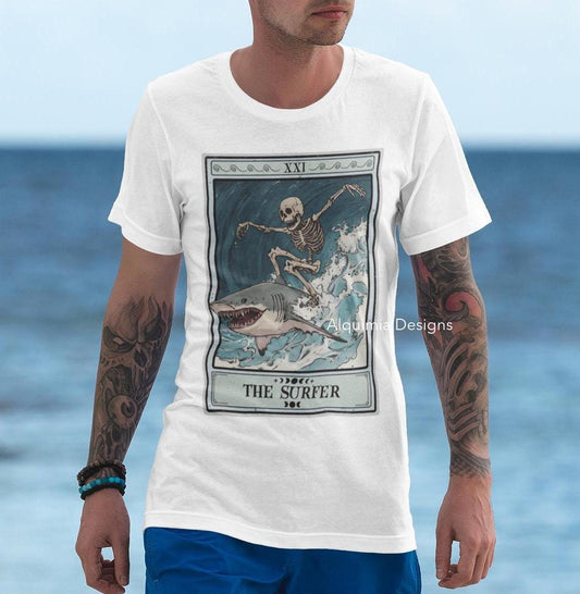 The Surfer Tarot Card Shirt, Surfing T-shirt Beach Lover Ocean Life Surfer Gifts