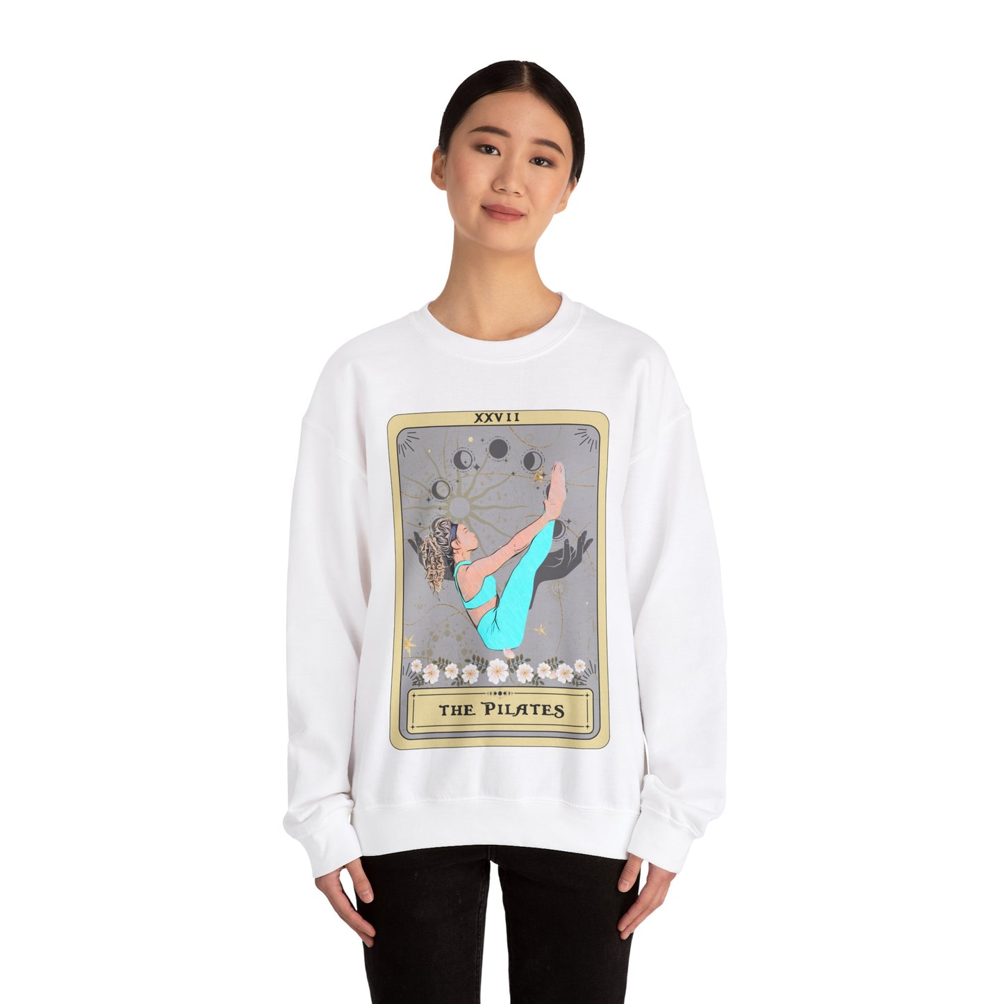 Pilates Tarot Card Sweatshirt, Pilates Pose Sweater