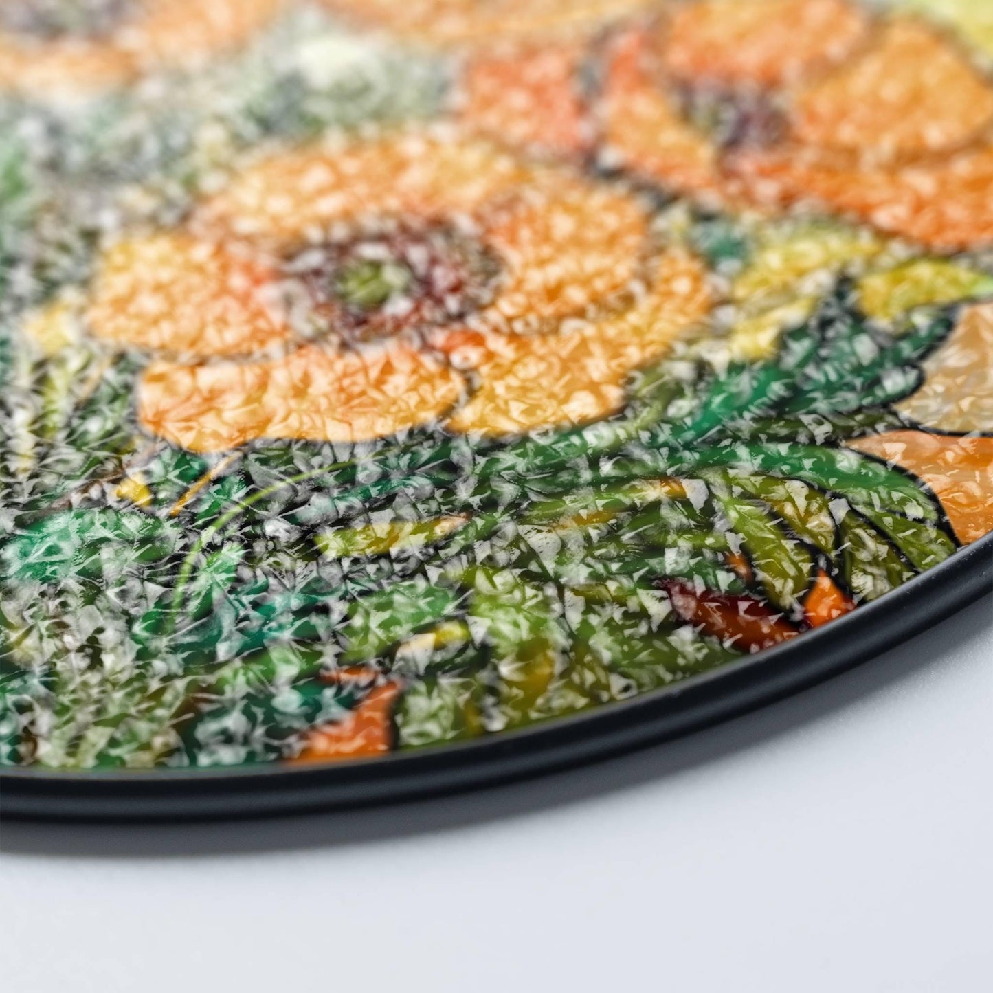 California Poppy Stained Glass SunCatcher Window Hanging Home Poppy Flower Art
