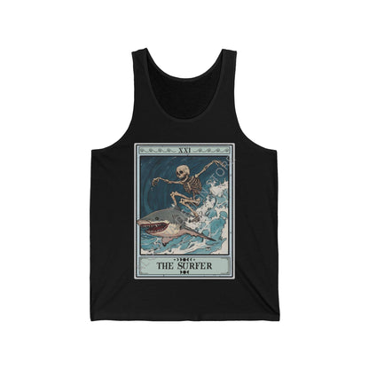 The Surfer Tarot Card Tank Top, Surfing Shirt, Beach Tee Ocean Lover Sea Life