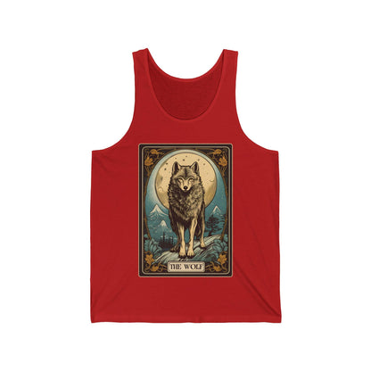 The Wolf Tarot Card Tank Top, Wolf Shirt Wild Animal Lover