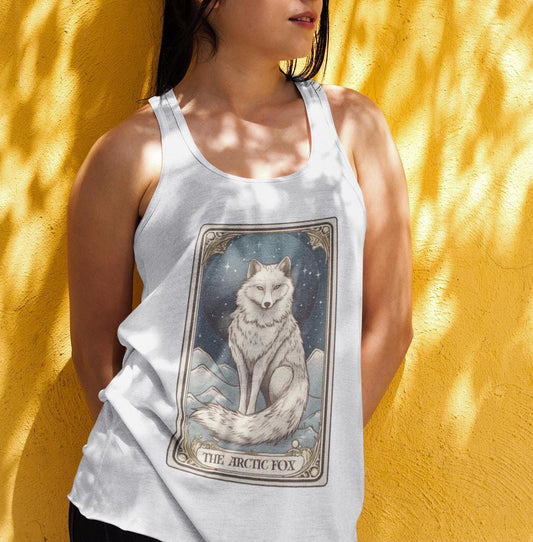 The Arctic Fox Tarot Card Tank Top, White Fox Shirt Arctic Fox