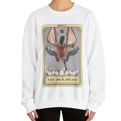 Aerialist Sweatshirt, The Aerialist Tarot Card Sweatshirt Aerial Dance Lover