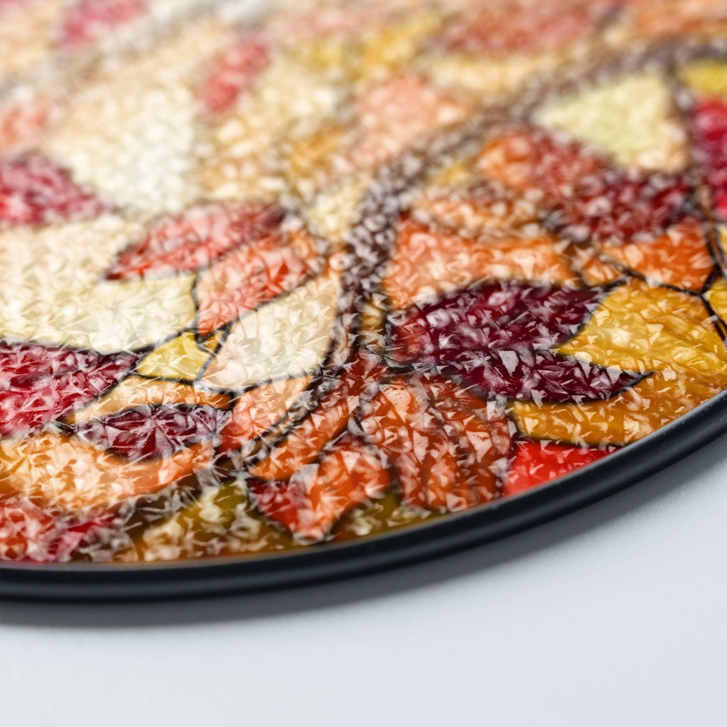 Autumn Stained Glass SunCatcher Fall Season Window Hanging Autumn