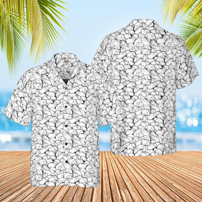 Rat Hawaiian Shirt, Rat Pattern Button Down Shirt